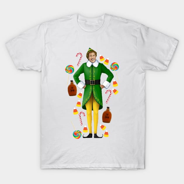 Elf and the 4 Food Groups T-Shirt by BethLeo